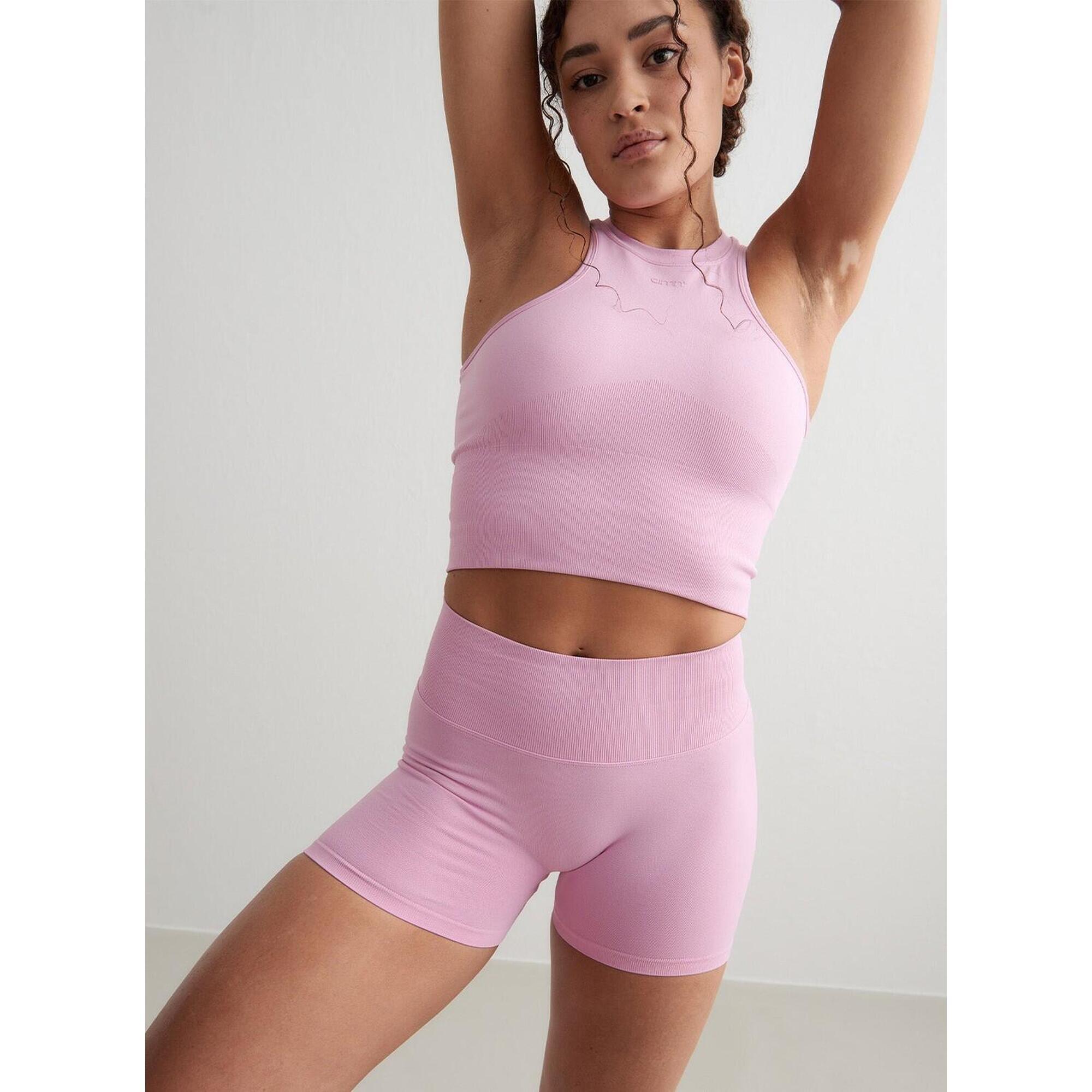 Aim'n - Femme Haut Sportif Racerfront Sans Couture Rose - Débardeur - Rose - 40 M - Decathlon
