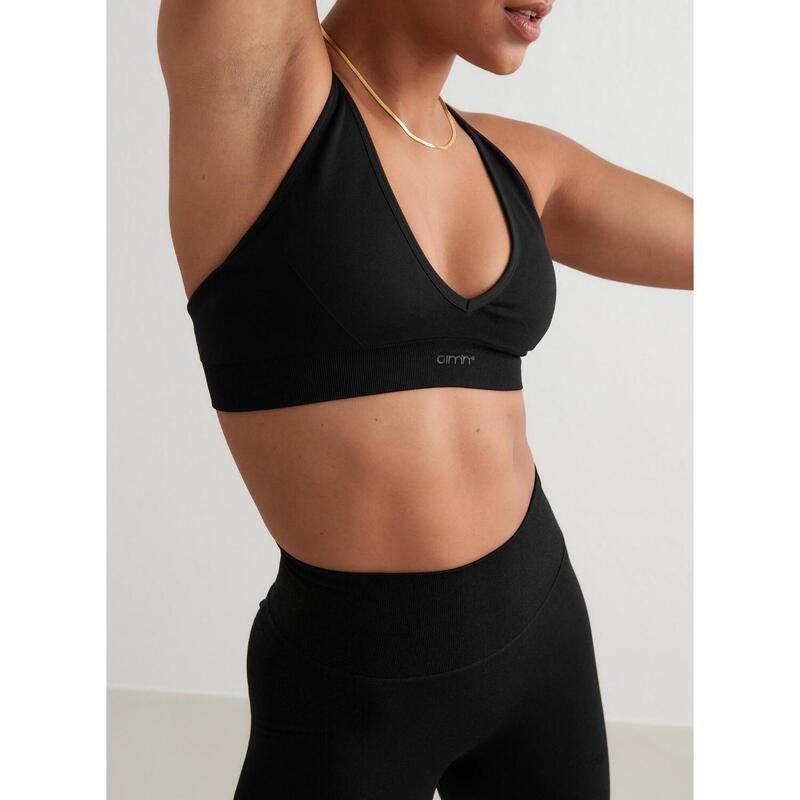 Sportbeha Shape Seamless Cross Back Yoga Dames Zwart aim'n