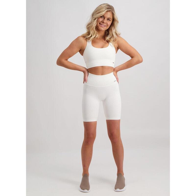 Off-White Ribbed Seamless Biker Shorts