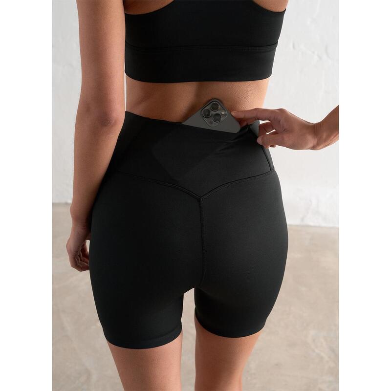 Black Edge Core Midi Shorts