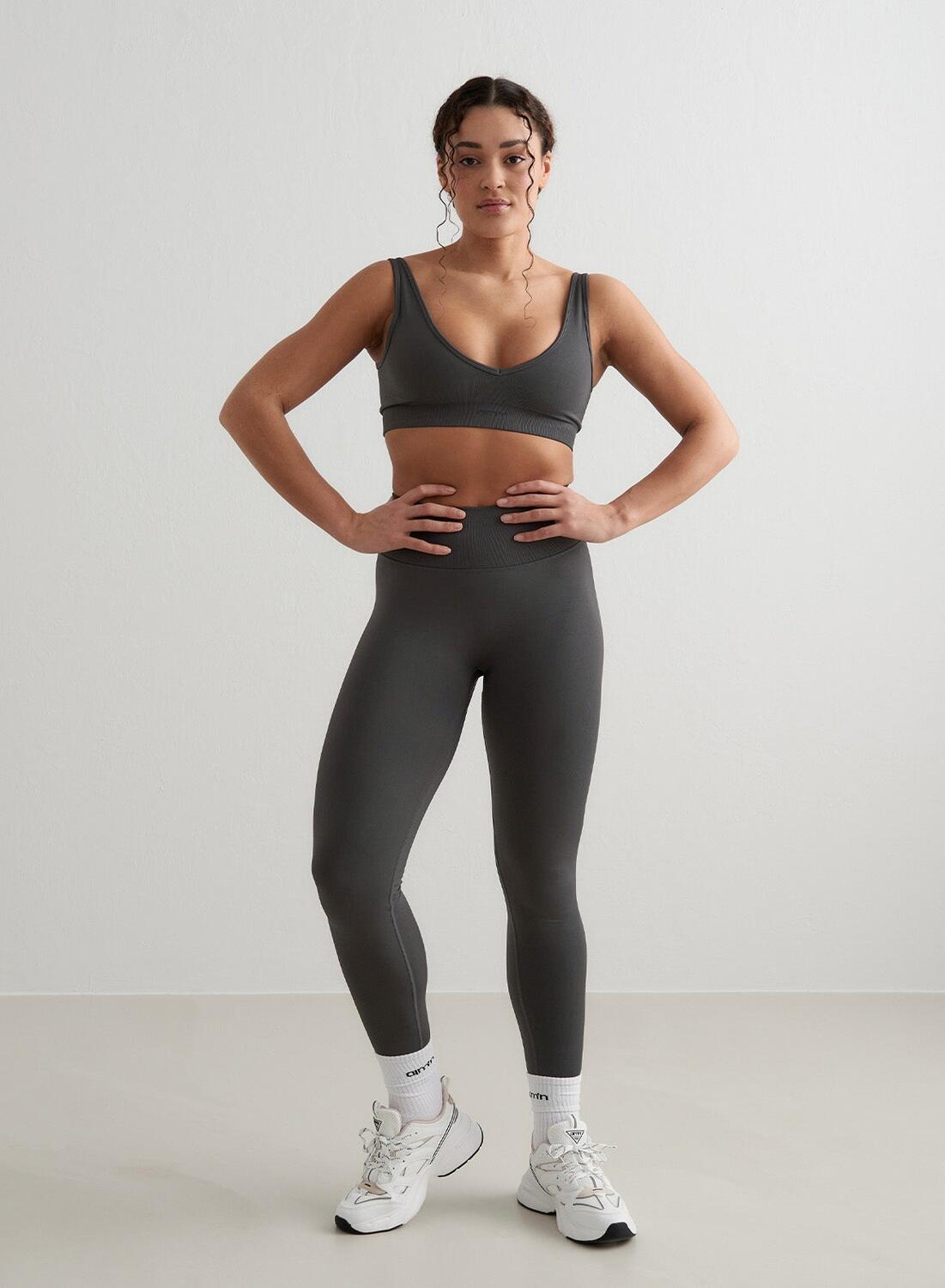 Femme Soutien-gorge de sport Décolleté Profond Sans Couture Gris Foncé 4/7