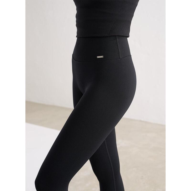 Leggings Naadloos Winter Yoga Dames Zwart aim'n