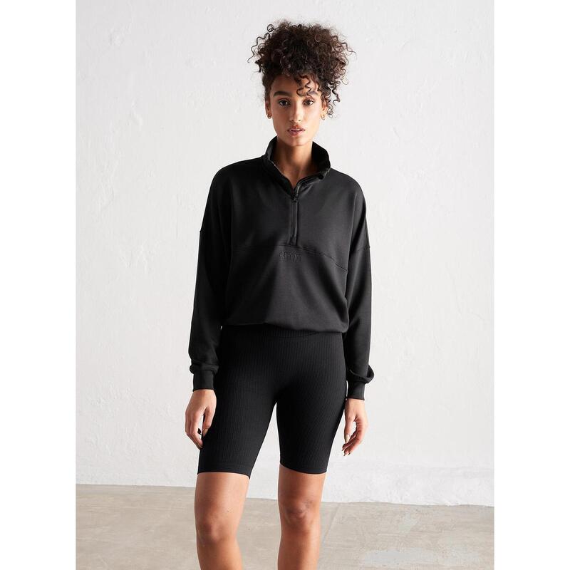 Black Comfy Half Zip