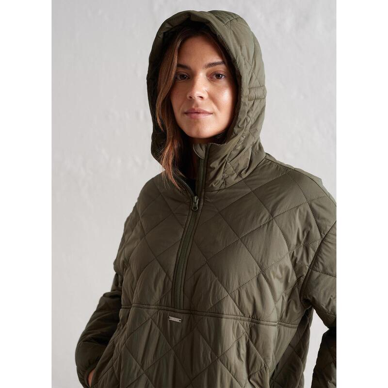 Oversized Gewatteerde Anorak Casual Dames Khaki aim'n