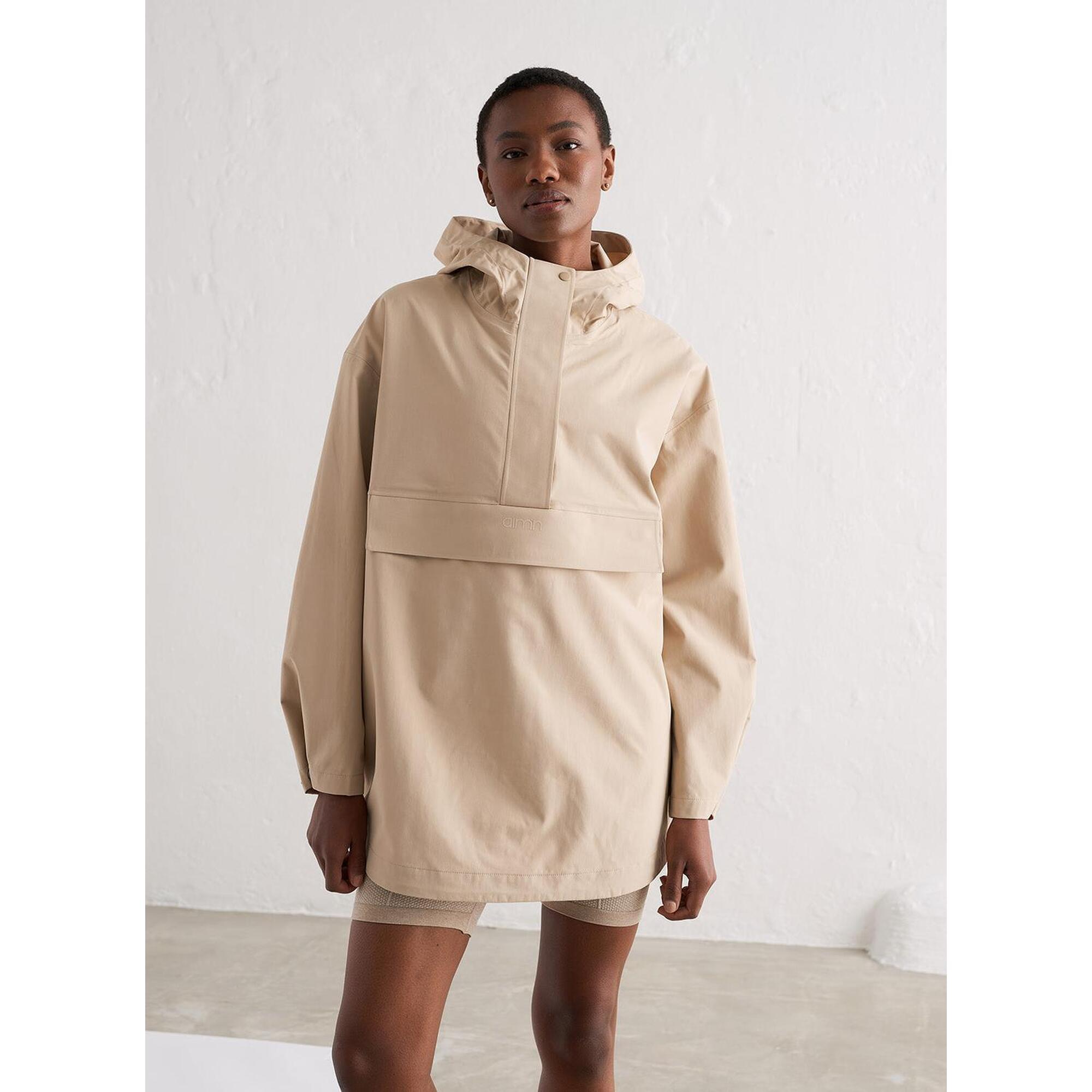 Aim'n - Femme Veste Imperméable Oversize Beige - Blouson - Beige - 38 S - Decathlon