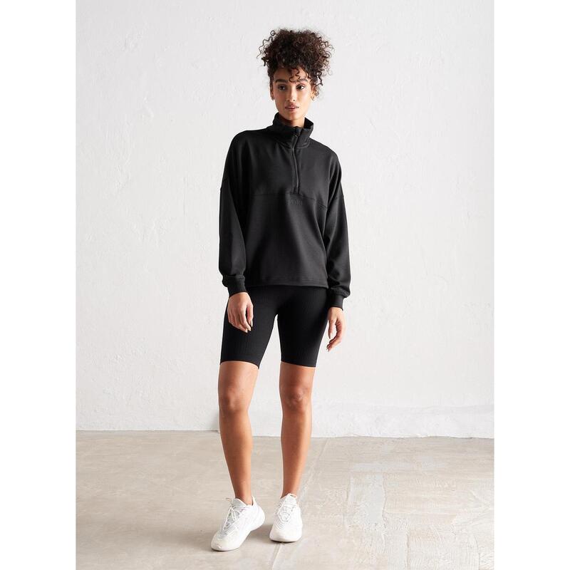 Black Comfy Half Zip