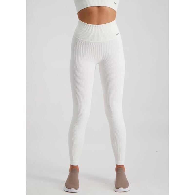 Off-White Ribbed Seamless Tights