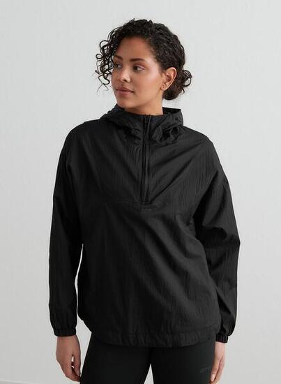 Damen Wandern Jacke Lichtgewicht Wasserabweisend Schwarz