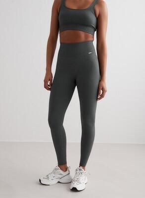 Damen Yoga Leggings Gerippt Nahtlos Weiß
