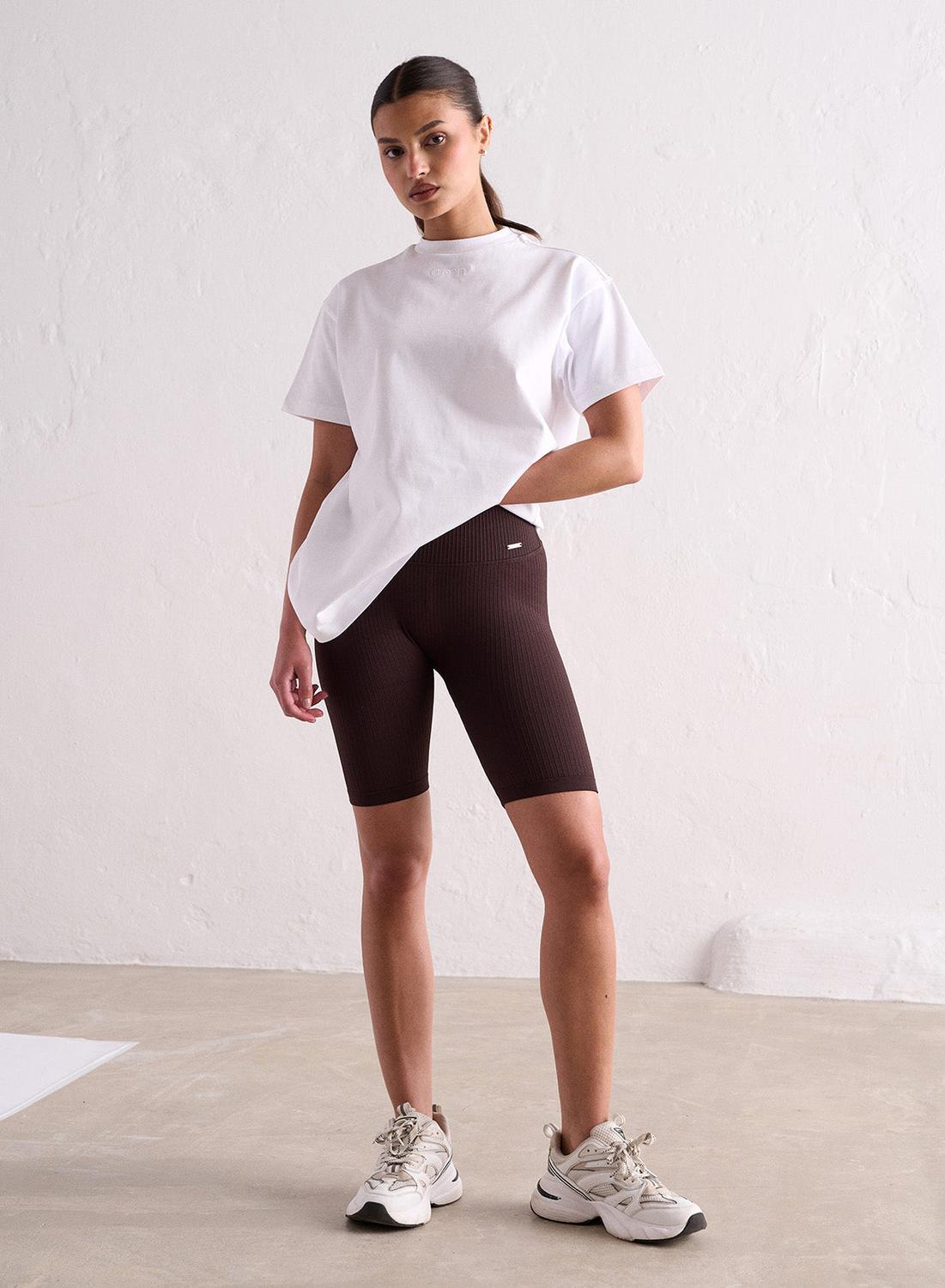 Dames T-Shirt Oversized Wit 6/7