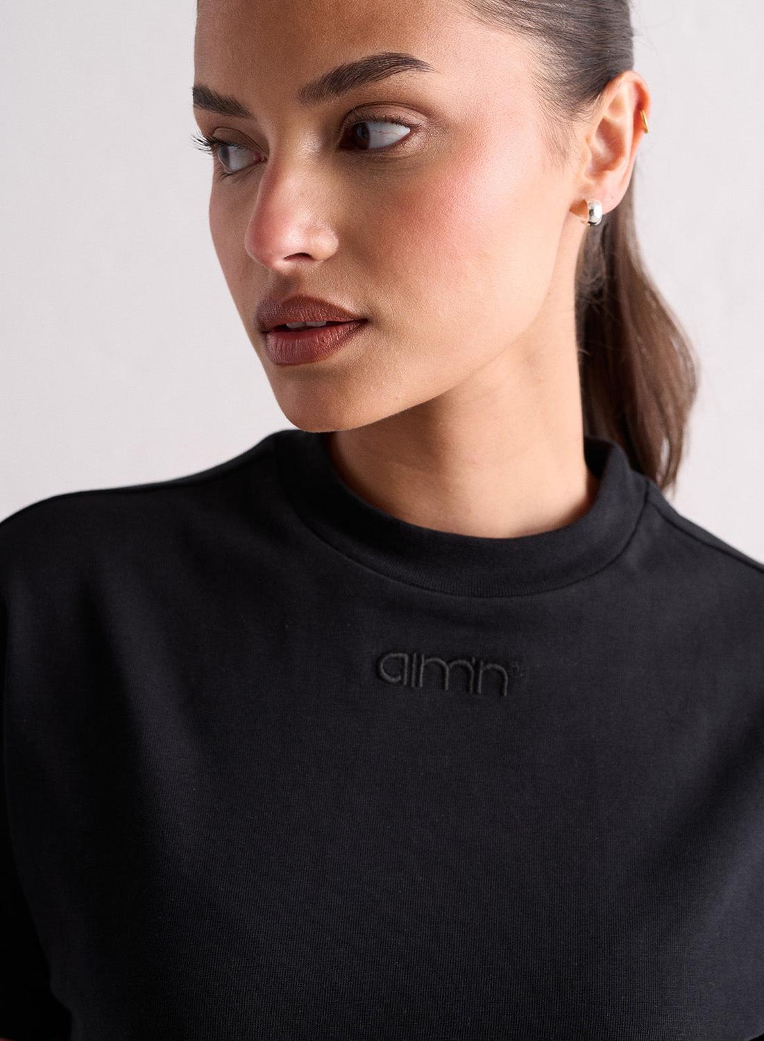 Dames T-Shirt Oversized Zwart 6/7