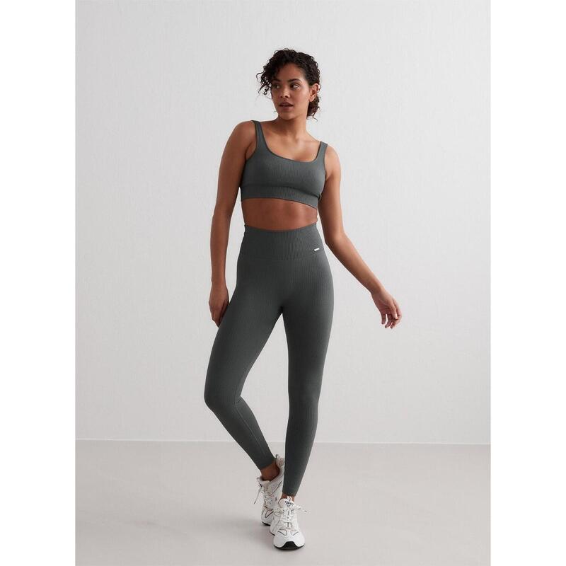 Sage Ribbed Seamless Tights