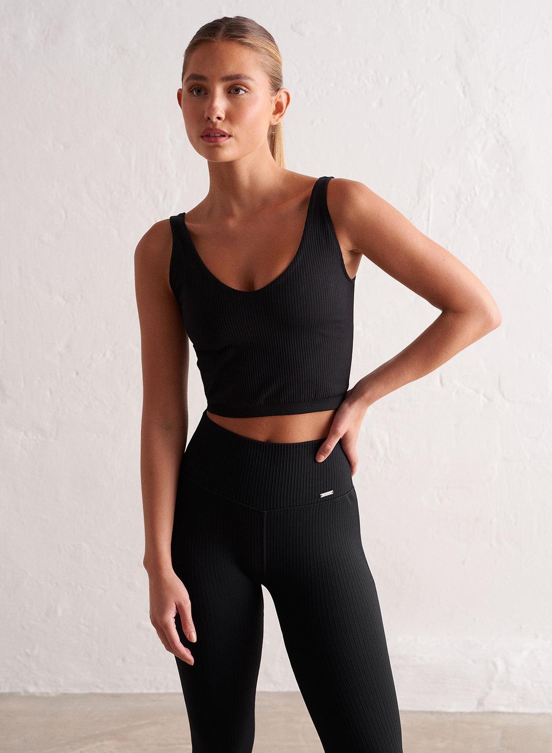 Set Sportivo Donna Senza Cuciture - Top E Leggings Modellanti Per Yoga, Palestra E Allenamento