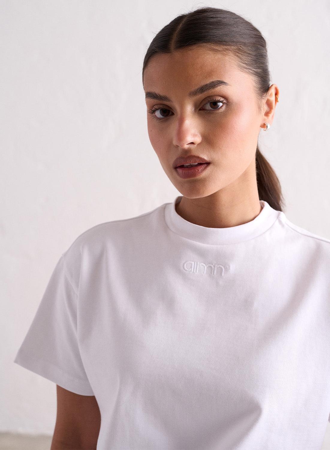 Dames T-Shirt Oversized Wit 3/7