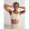 Dames Yoga Sportbeha Ribbel Naadloos Beige