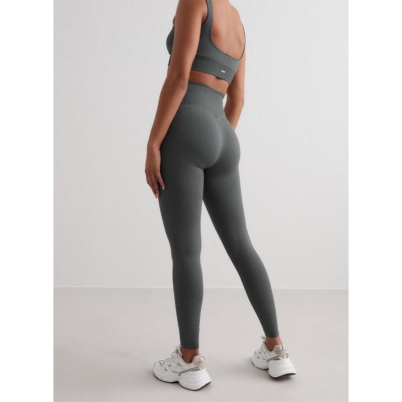 Sage Ribbed Seamless Tights