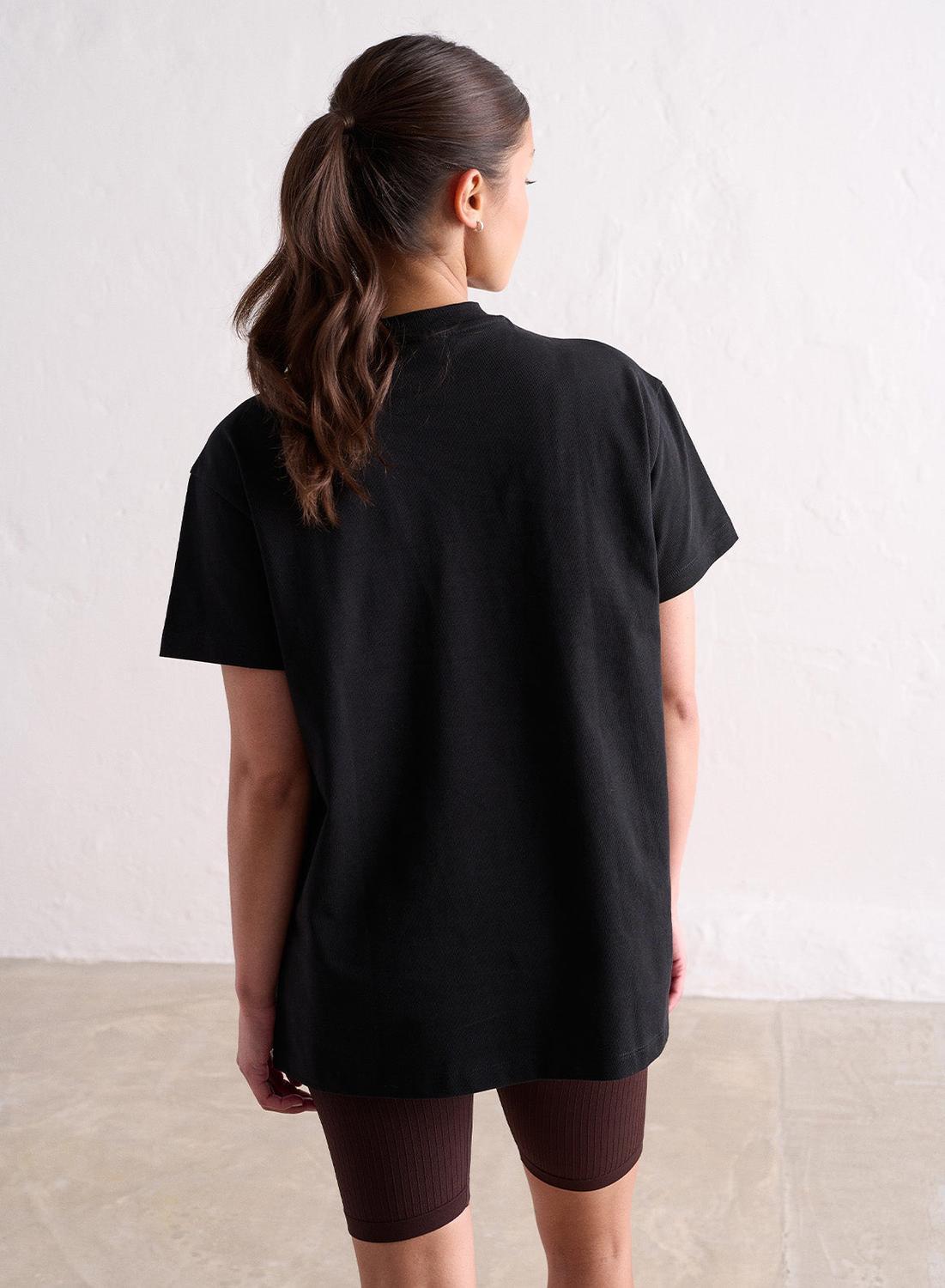 Dames T-Shirt Oversized Zwart 5/7