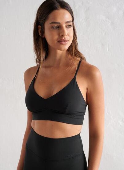 Femme Soutien-gorge de sport Évacuation de l'humidité Noir