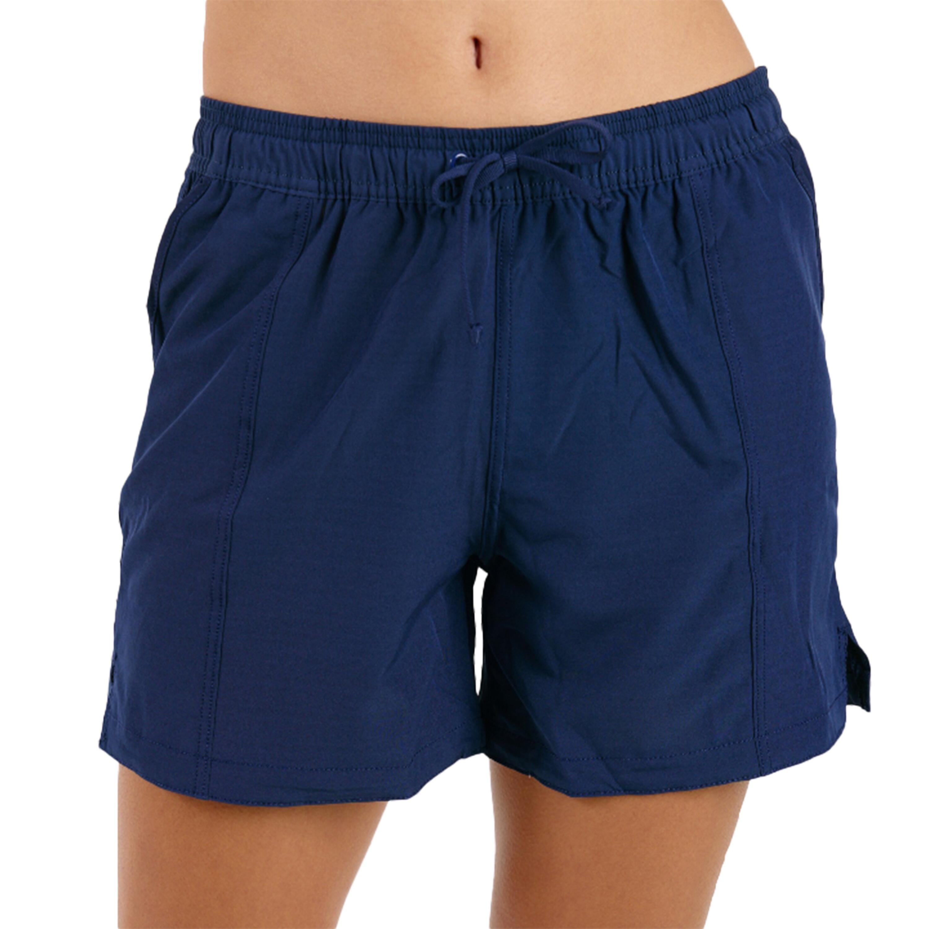 Women's Chlorine Resistant 4" Board Shorts - Navy Blue