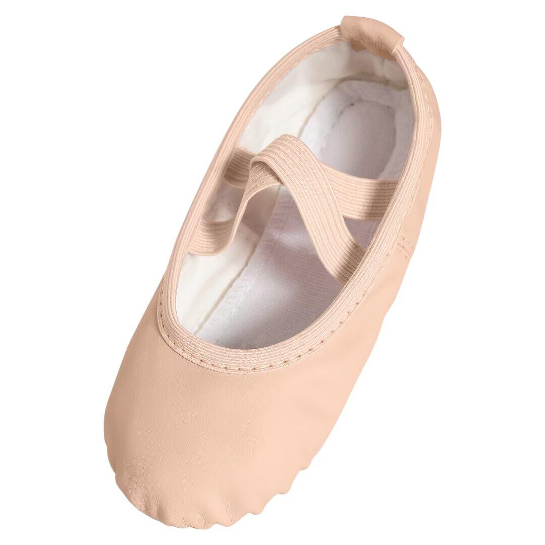 Leather Ballet Shoes Slippers Split Sole Flats For Toddler Girl Boy Kid