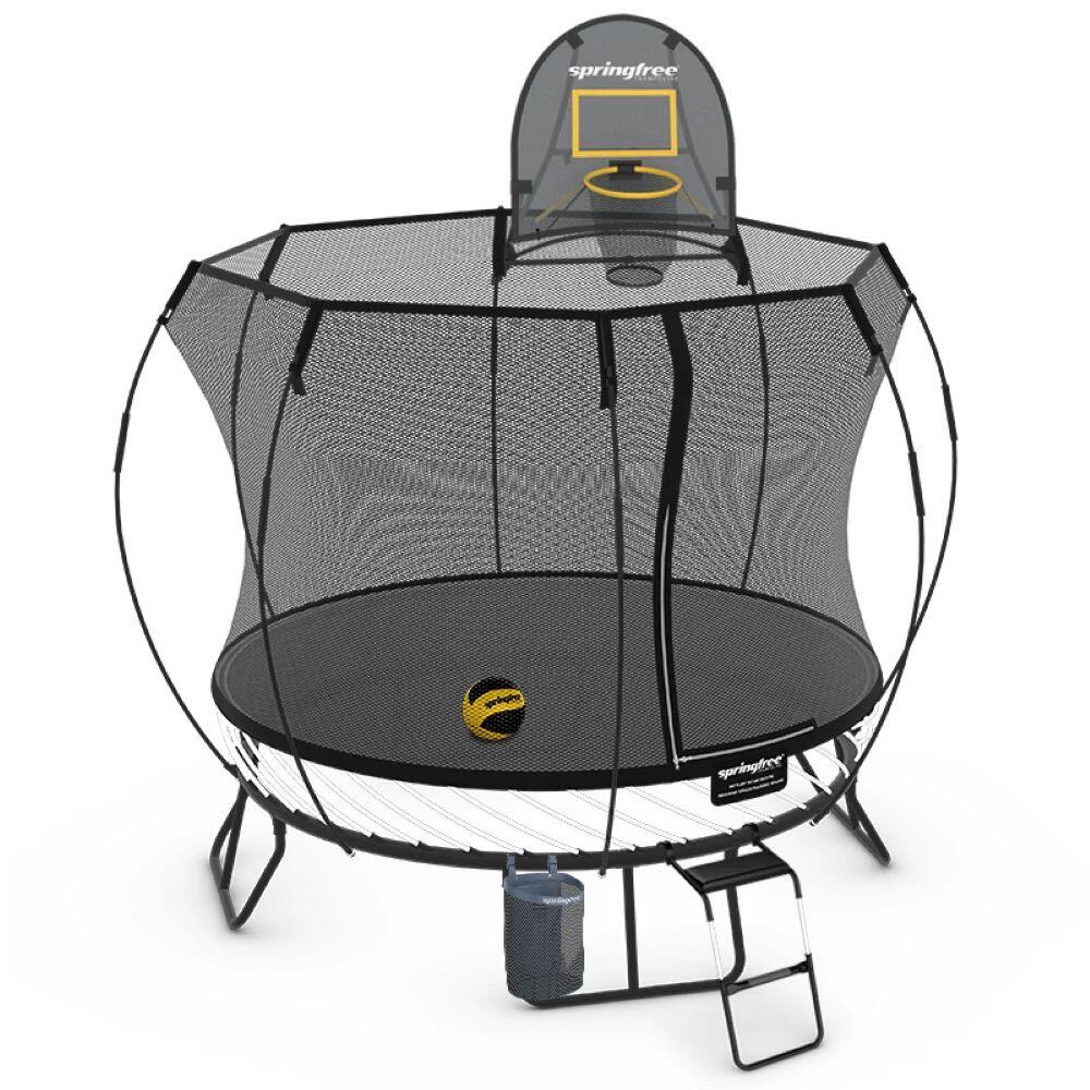 Springfree Compact Round Trampoline 8 ft - Sports Accessory Bundle