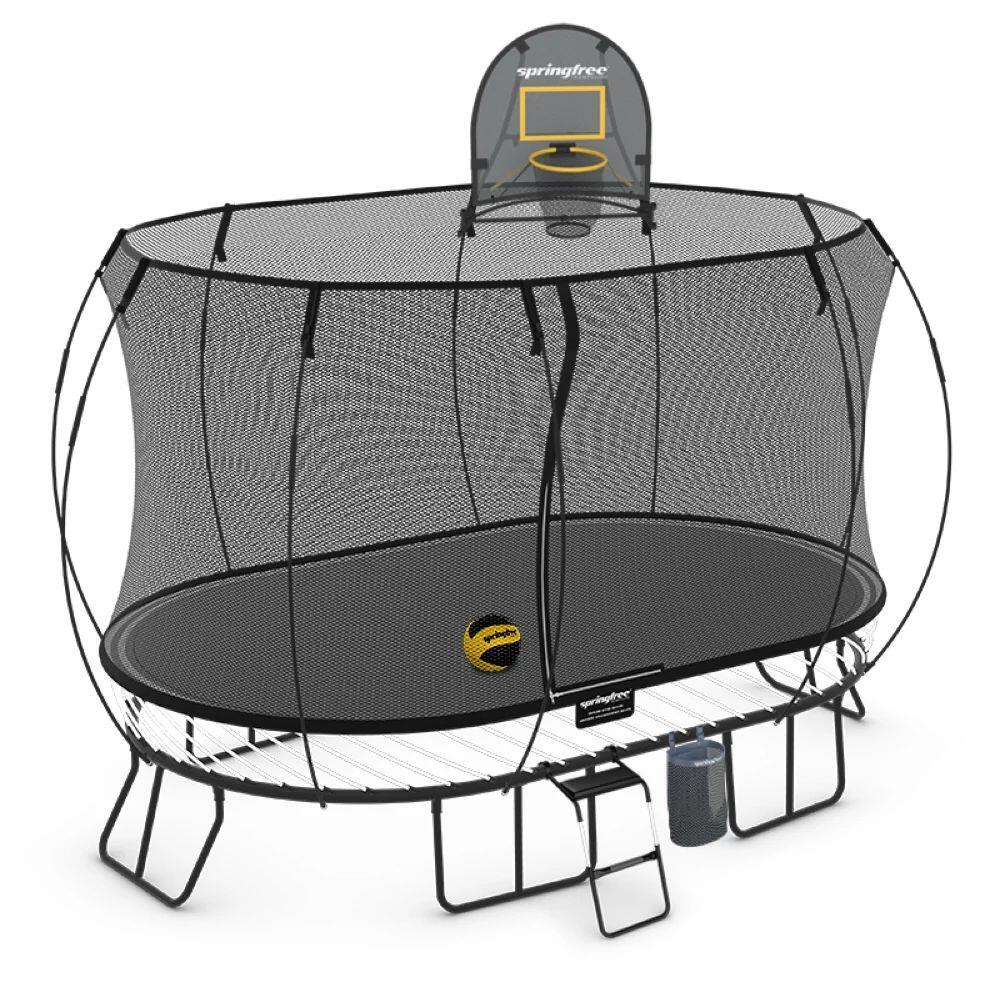 Springfree Large Oval Trampoline 2.4m x 4m - Sports Accessory Bundle