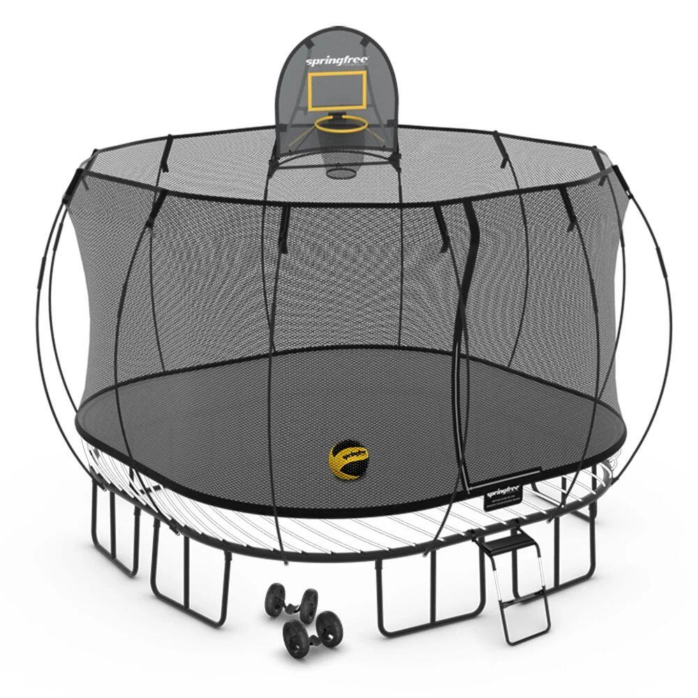 Springfree Large Square Trampoline 11 ft - Moving Accessory Bundle