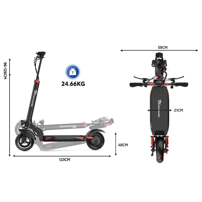 Monopattino Elettrico Pieghevole EVERCROSS - H9