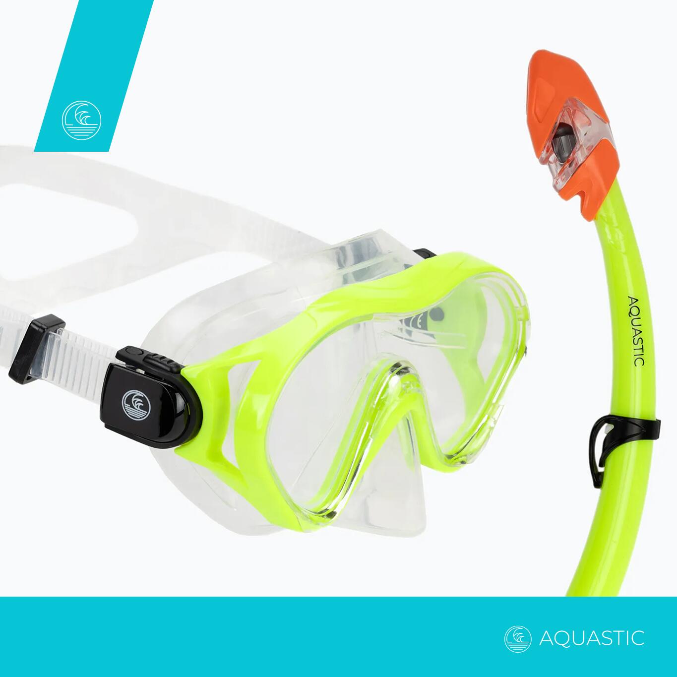 Zestaw do snorkelingu dziecięcy AQUASTIC Minke do sportów wodnych 2/7