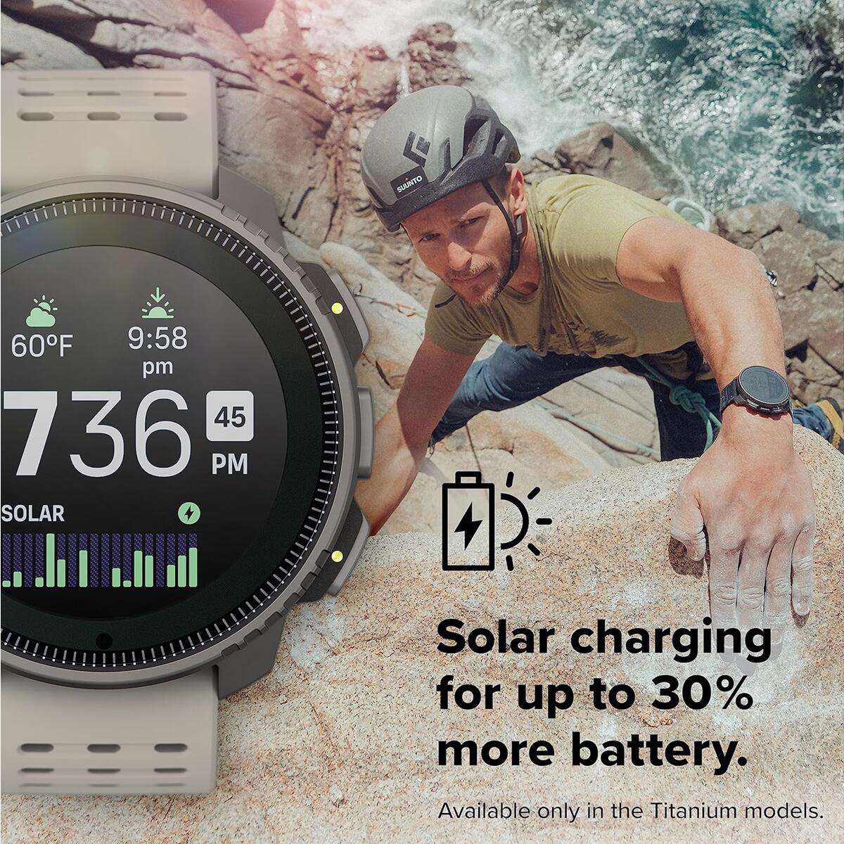 Suunto Vertical Titanium Solar Gps Sports Watch Sand​