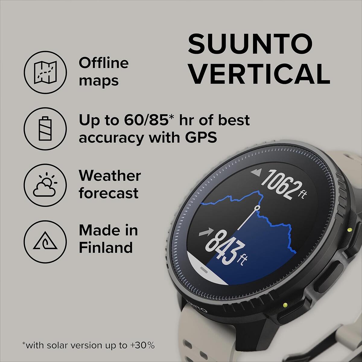 Suunto Vertical Gps Sports Watch Black Sand