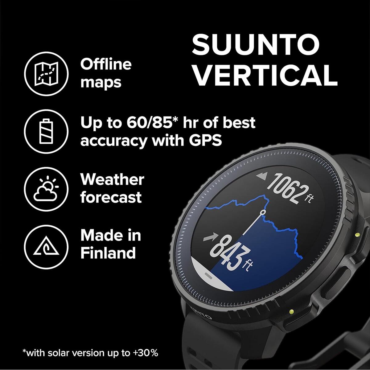 Suunto Vertical Gps Sports Watch All Black