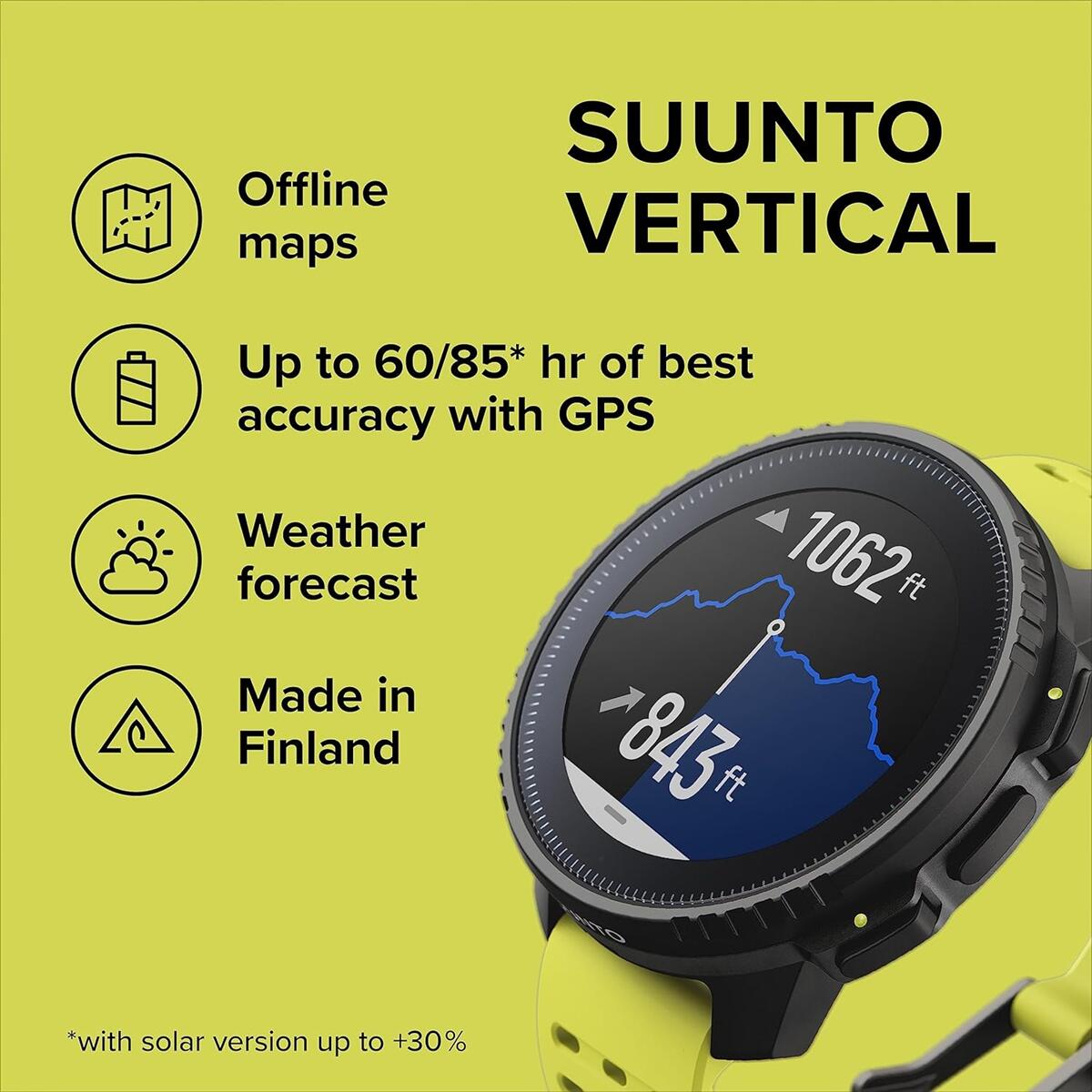 Suunto Vertical Gps Sports Watch Black Lime