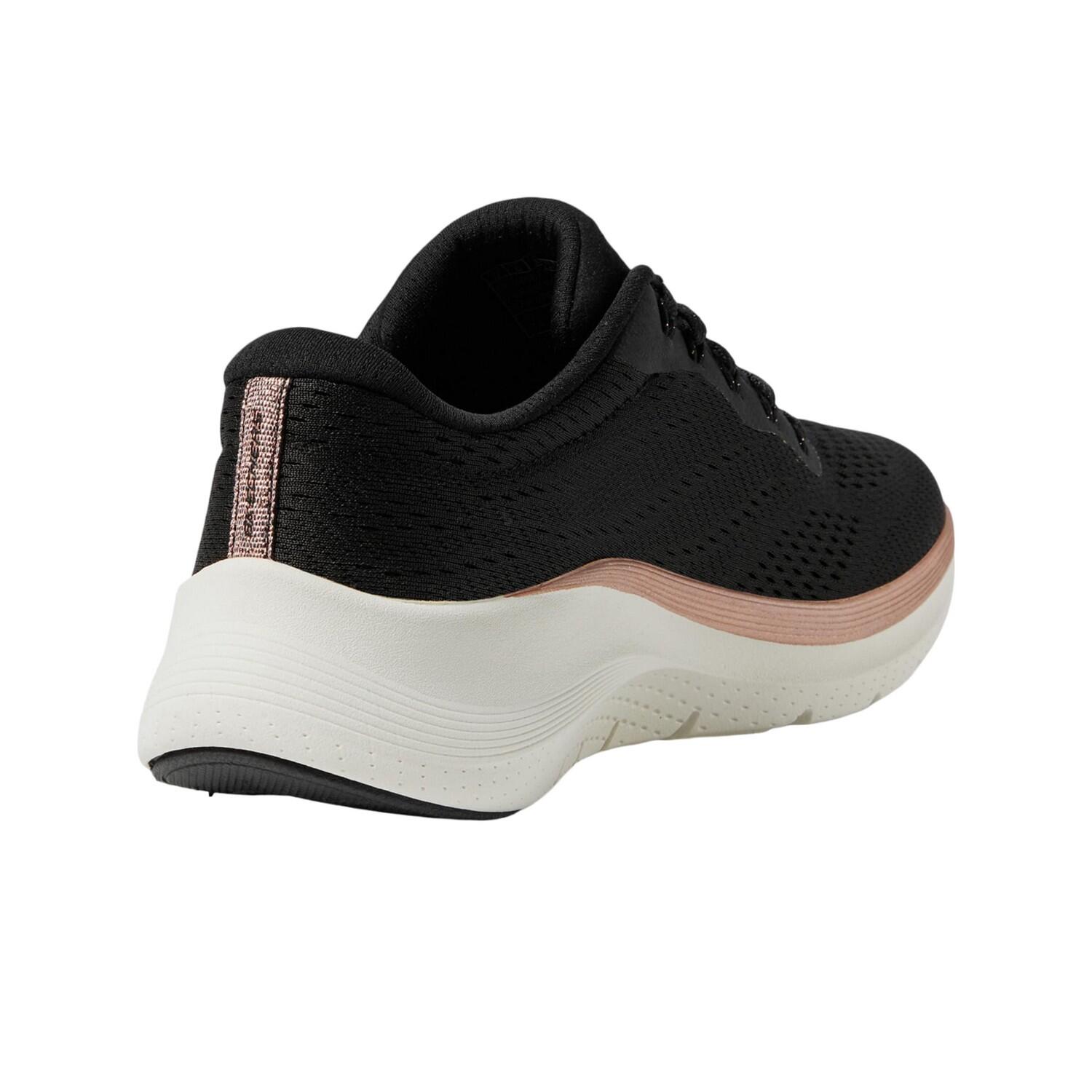 Womens Ladies 2.0 The Distance Glow Arch Fit Shoes Black Rose Gold