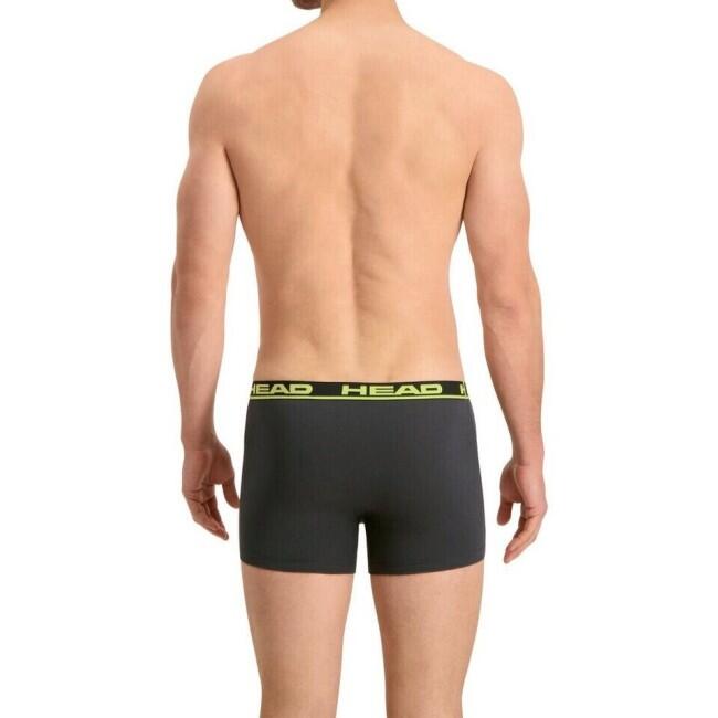 Boxeri HEAD Basic Boxer 2P, Negru/Verde, Barbati