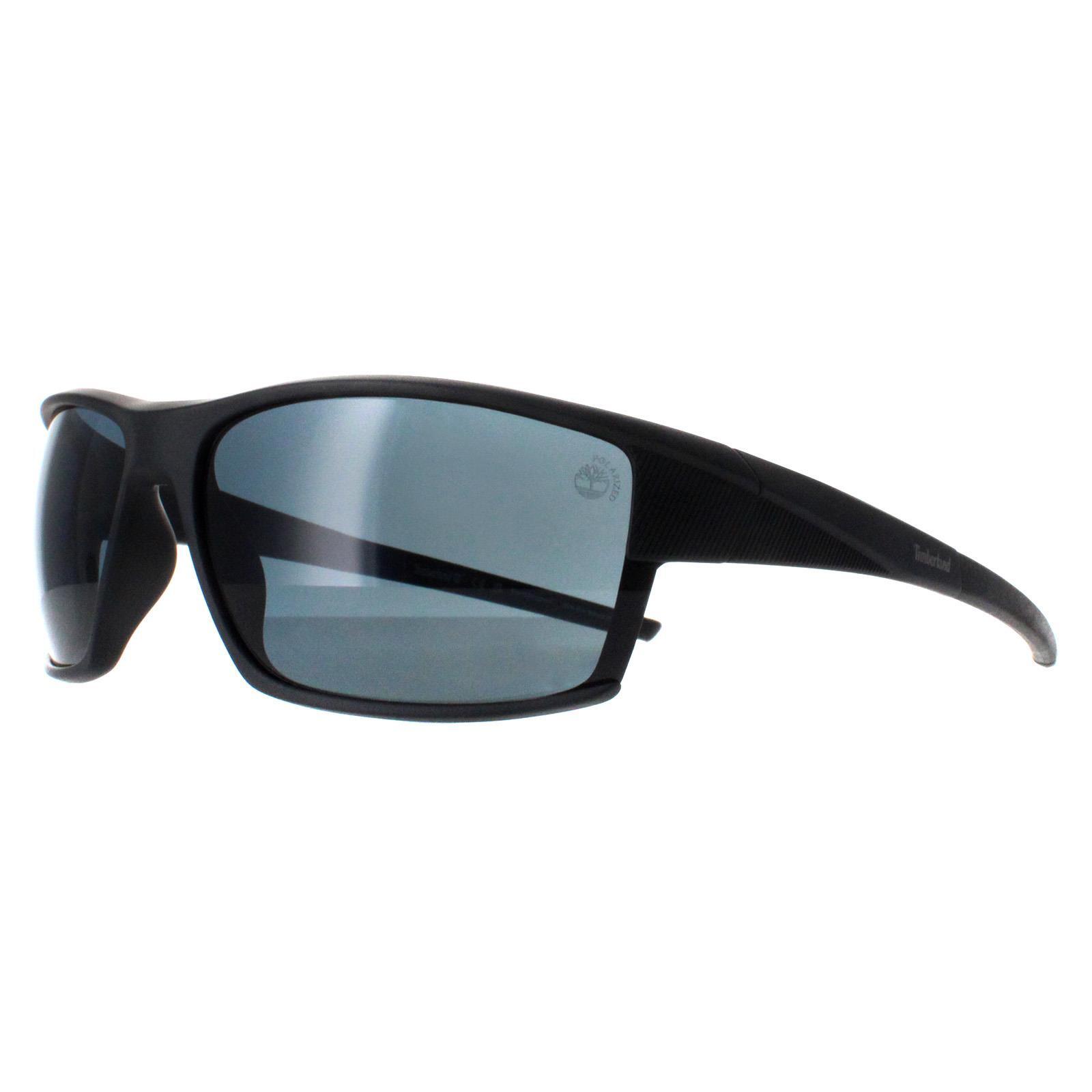Timberland Wrap Mens Matte Black Smoke Polarized TB9308 2/4