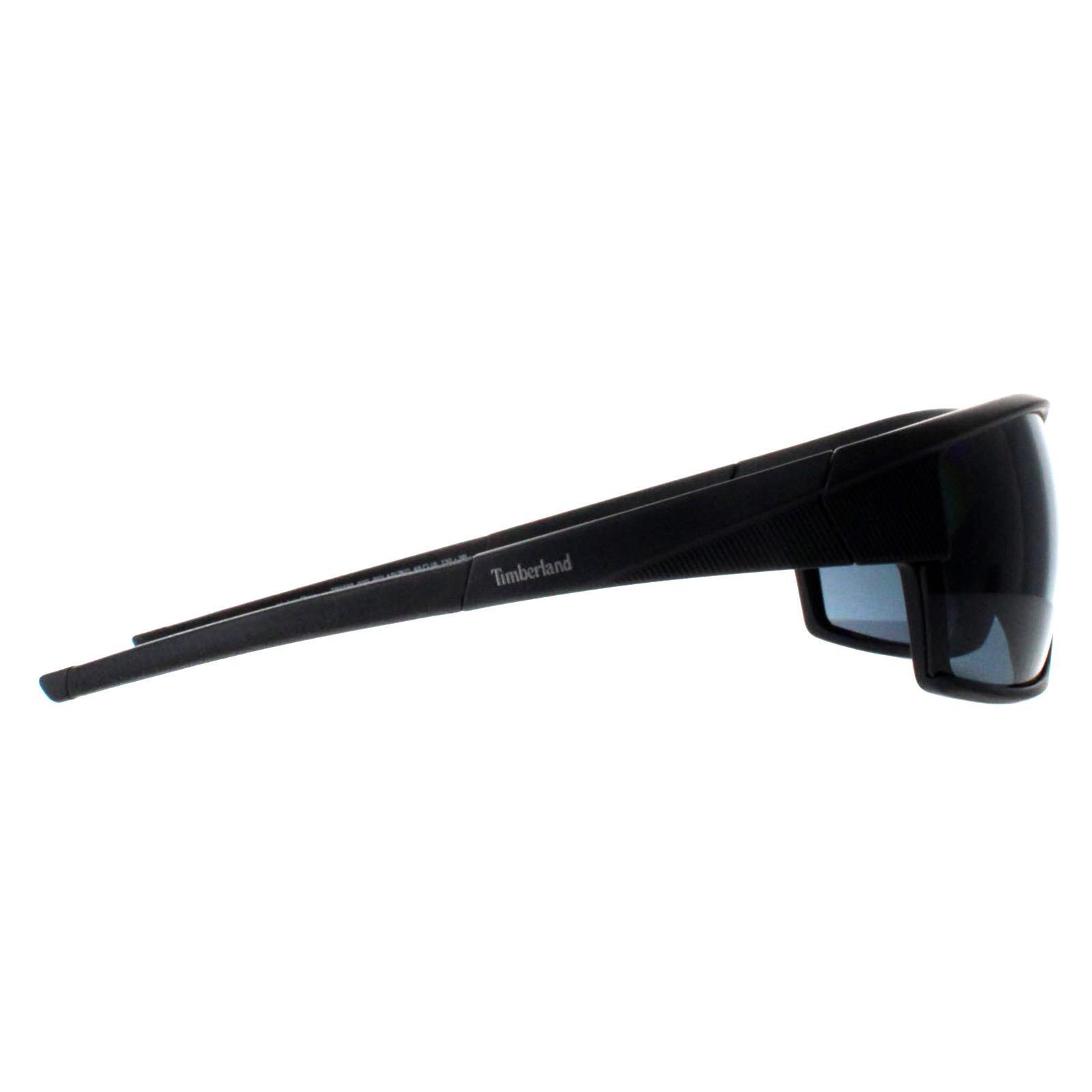 Timberland Wrap Mens Matte Black Smoke Polarized TB9308 4/4