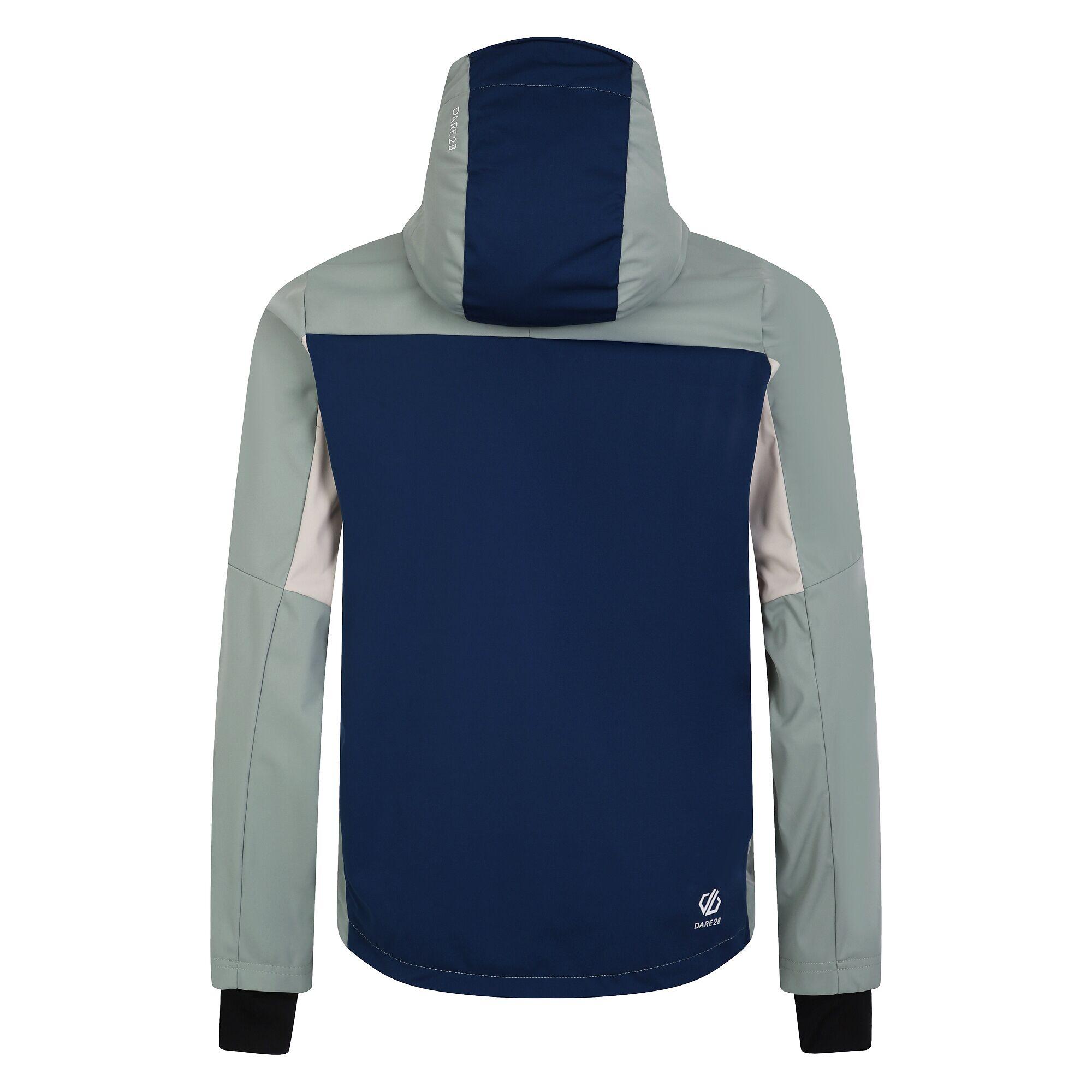 "Mountaineer" Softshelljacke für Herren Dunkel-Jeansblau/Lilienblatt Grün 2/4