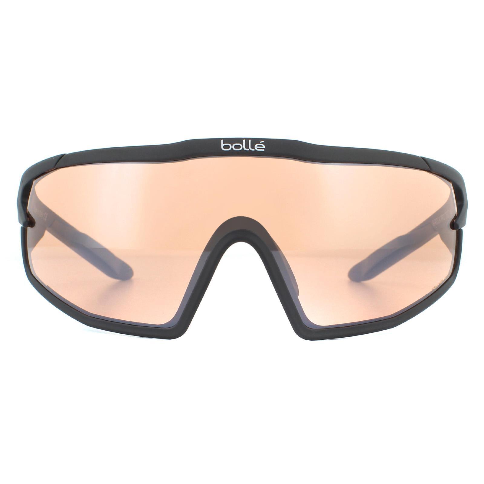 BOLLÉ Bolle Wrap Mens Matte Black Phantom Vermillon Gun Photochromic Sunglasses