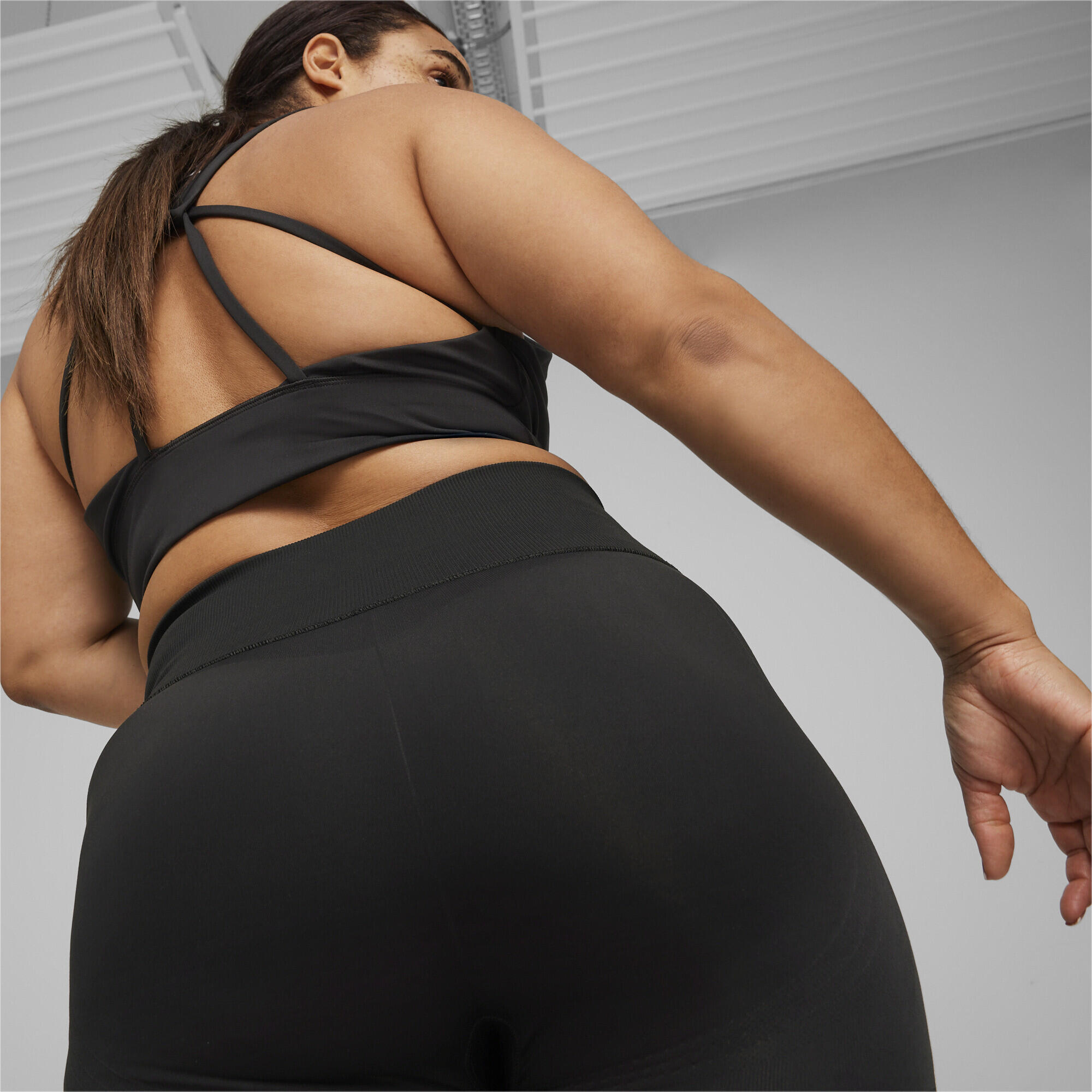 DAMSKIE, ROWEROWE SPODENKI BEZSZWOWE Z WYSOKIM STANEM SHAPELUXE PUMA Black 4/7