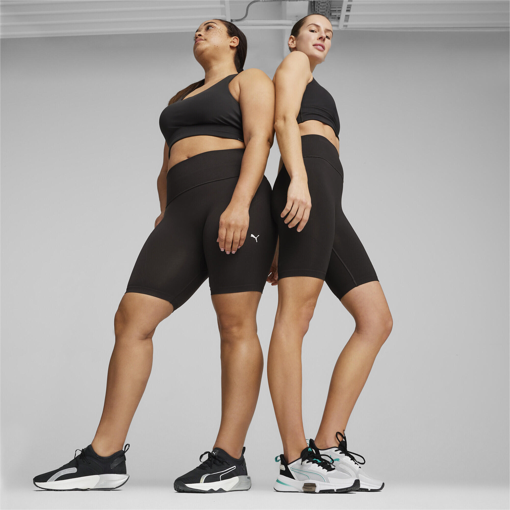DAMSKIE, ROWEROWE SPODENKI BEZSZWOWE Z WYSOKIM STANEM SHAPELUXE PUMA Black 2/7