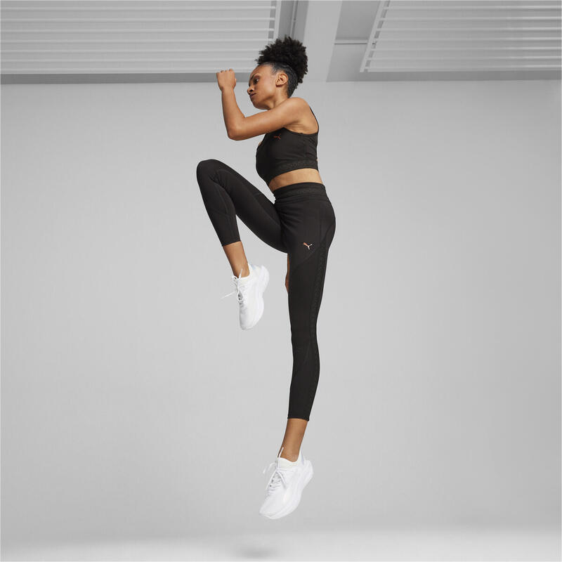 Pantaloni aderenti da training PUMA x PAMELA REIF in mesh da donna PUMA Black