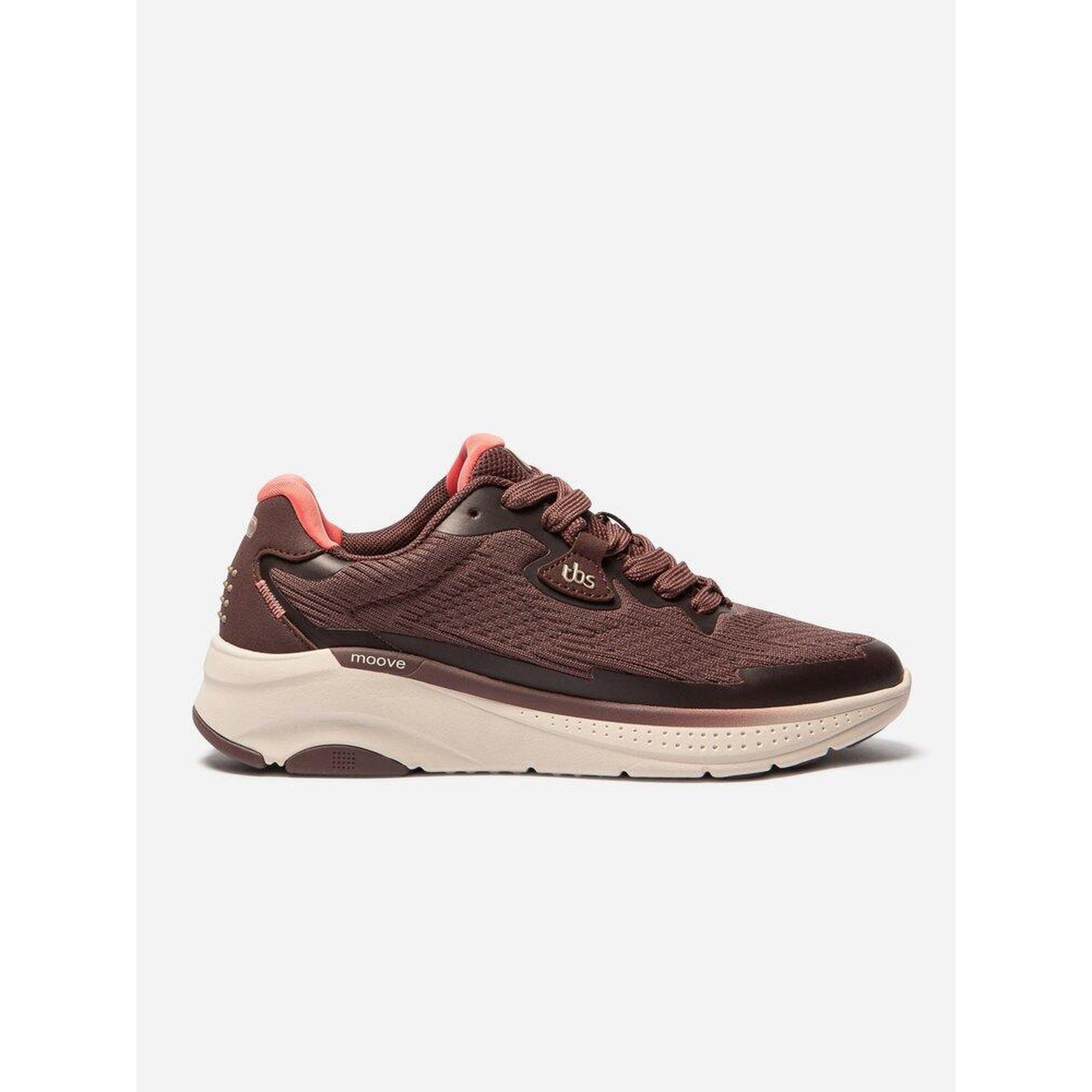 Tbs - 1973 Easyfly Vino Chaussures De Running Femme, Talon 35 Mm - Baskets - Marron|rouge - 39 - Decathlon