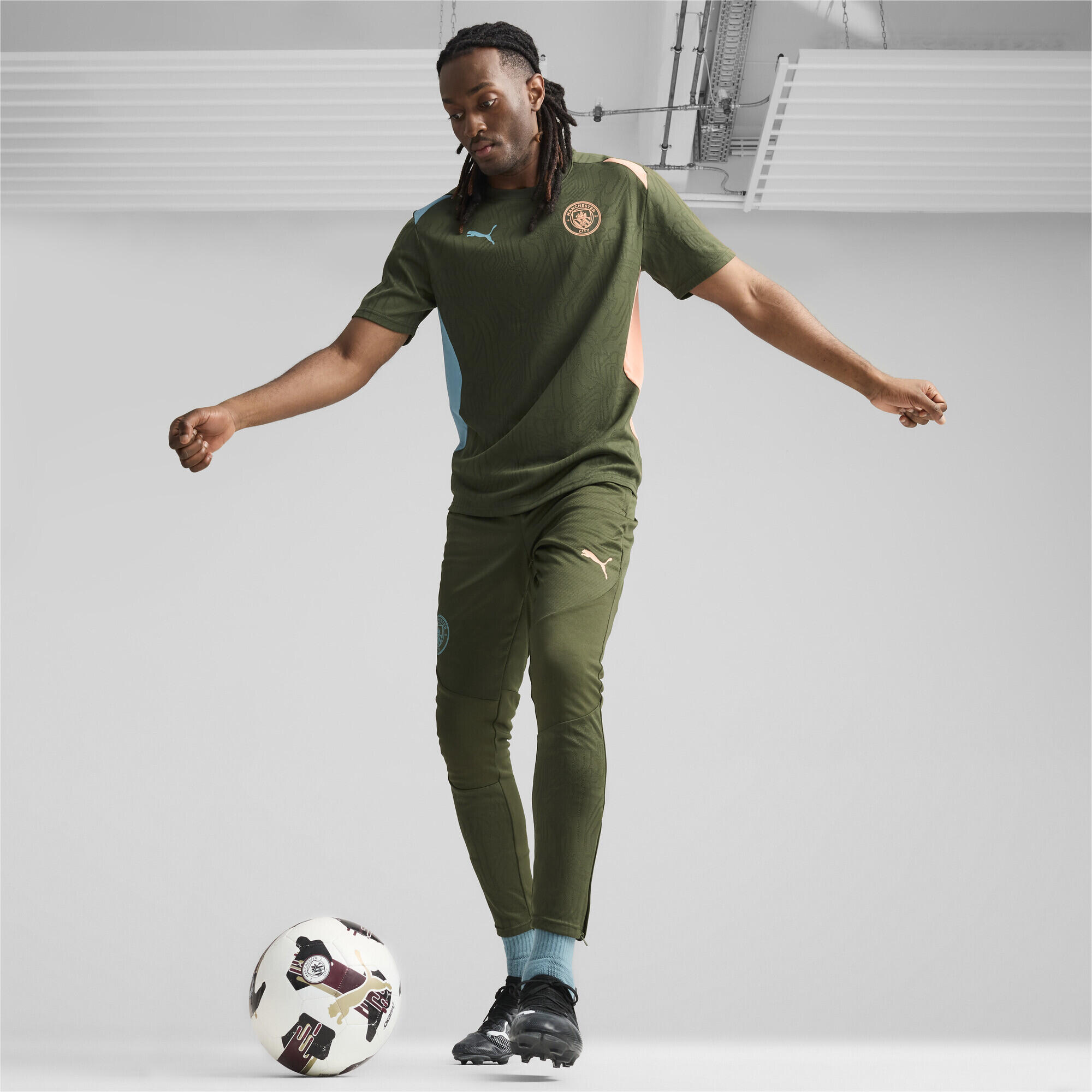 Pantalon d'entraînement Manchester City Homme PUMA Myrtle Bold Blue Green 4/7