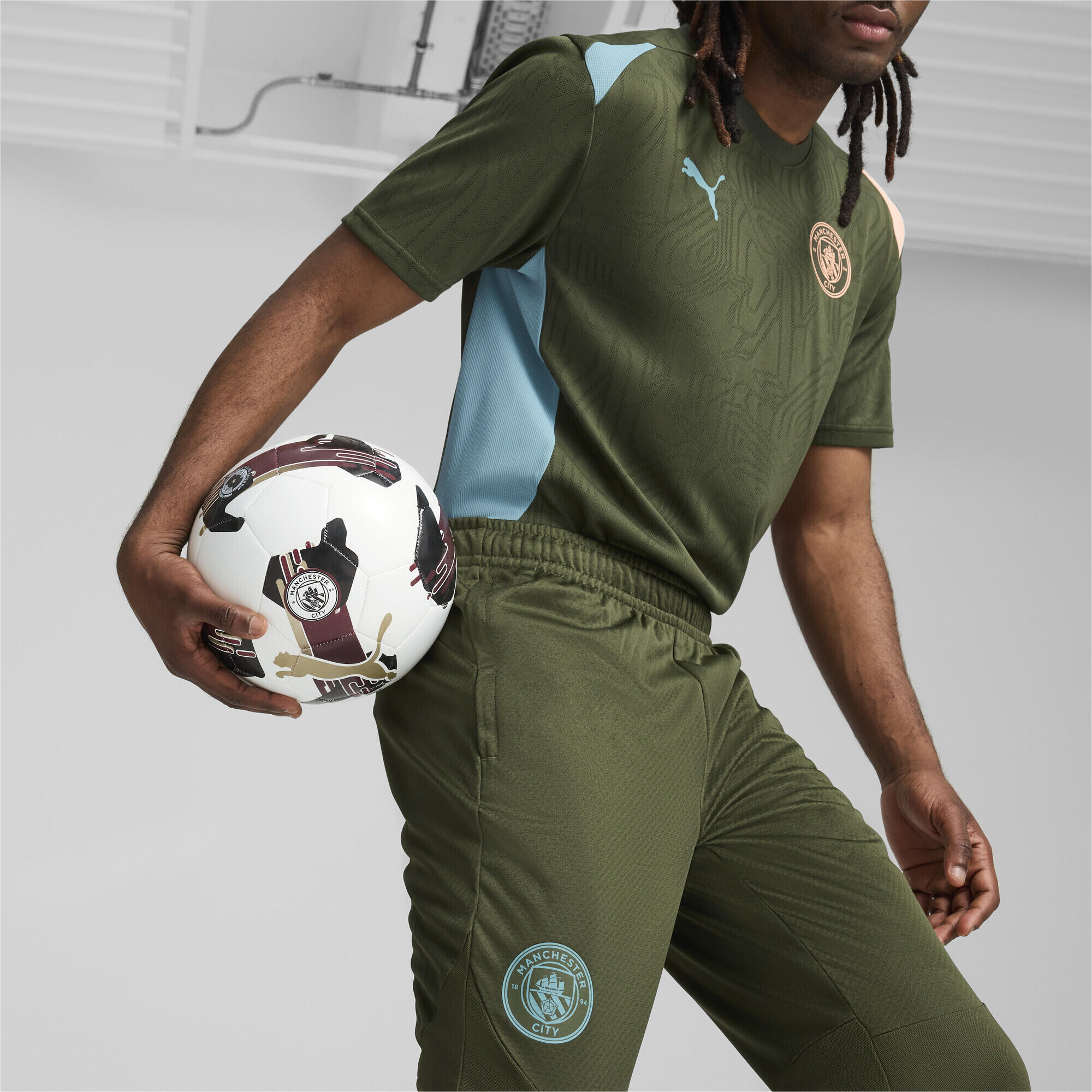Pantalon d'entraînement Manchester City Homme PUMA Myrtle Bold Blue Green 3/7