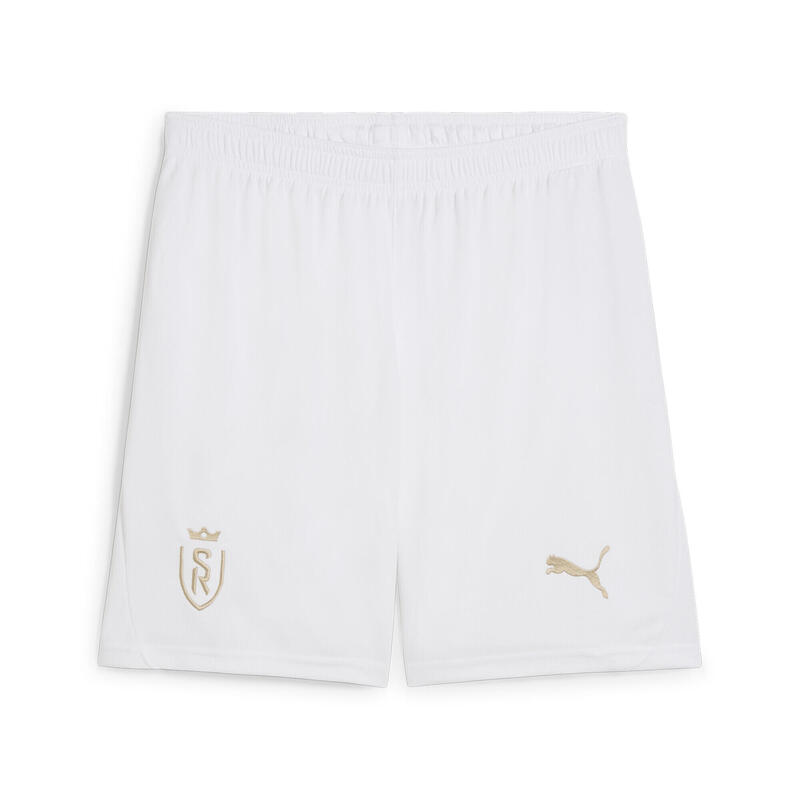 Shorts da calcio Stade Reims da uomo PUMA White Granola Beige