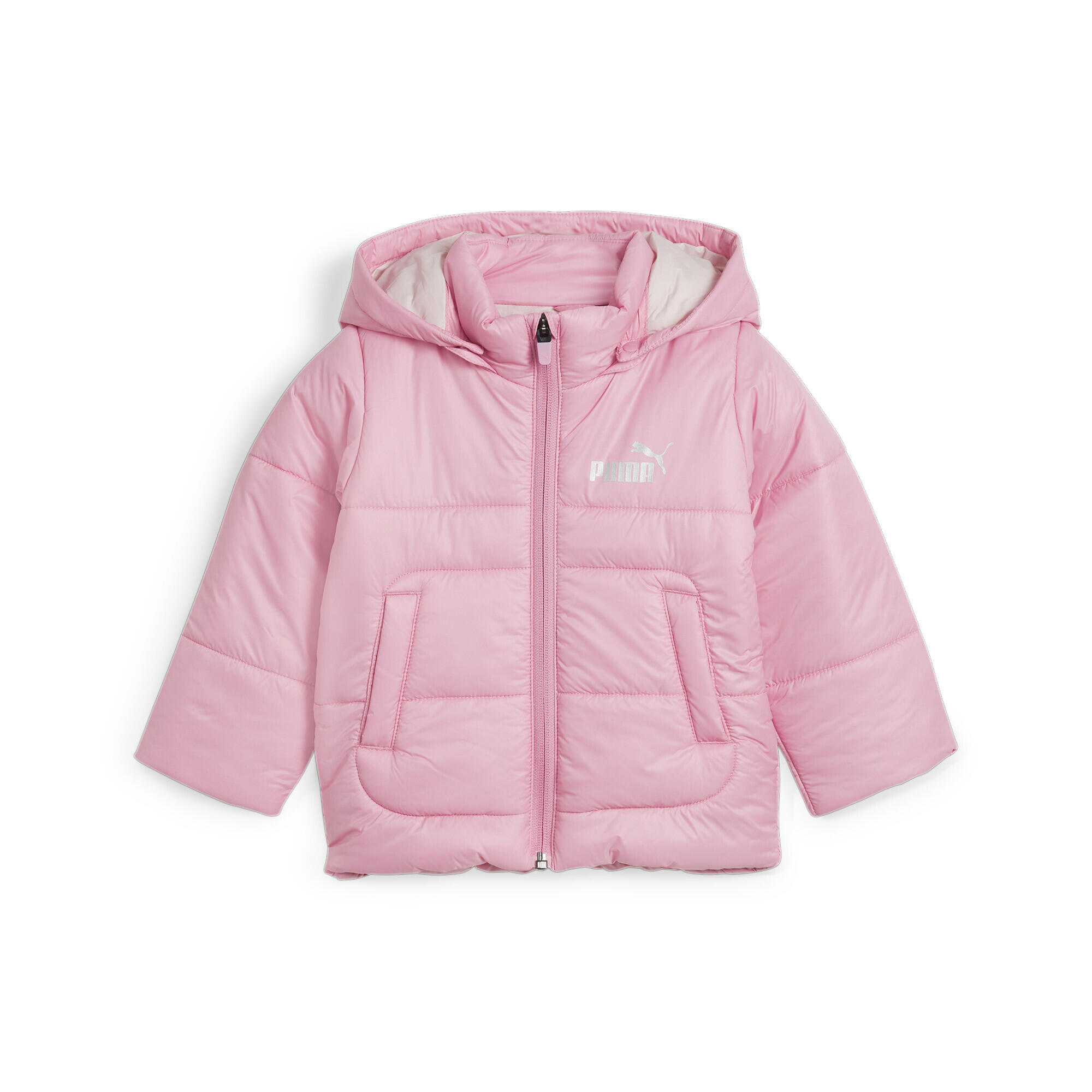 PUMA Polstrovaná bunda pro batolata Minicats s kapucí PUMA Mauved Out Pink