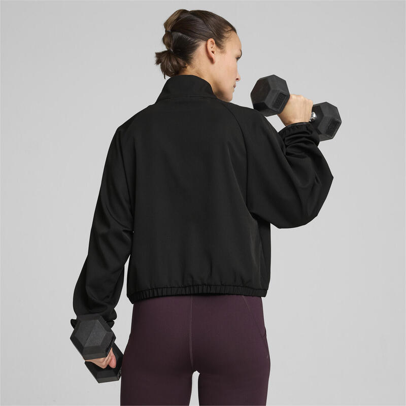 Chaqueta chándal de cuello con cremallera HYPERNATURAL Mujer PUMA Black