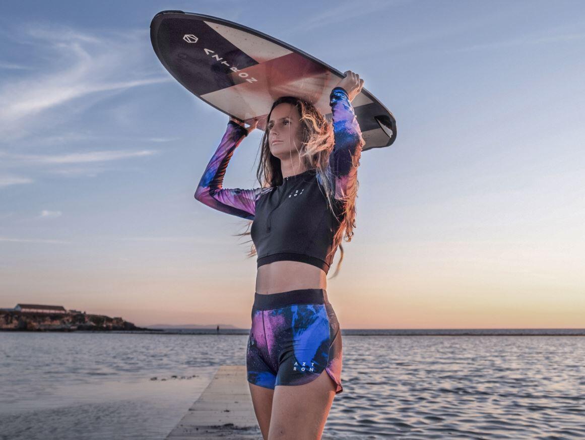 Koszulka do sportów wodnych z ochroną UV damska Aztron Rashguard Papillon 5/7