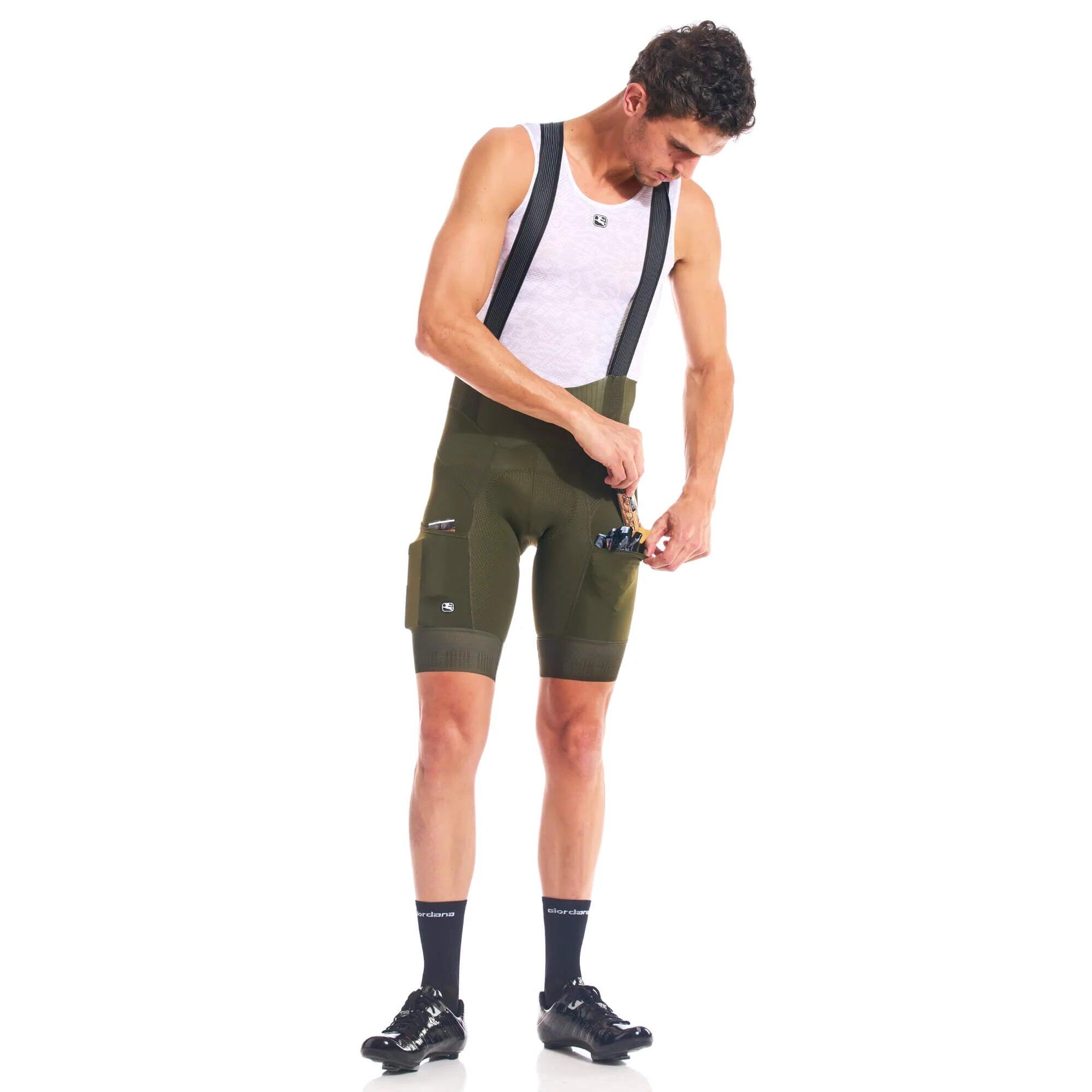 Giordana Men's FR-C Pro Cargo Bib Short - Olive Green 3/4
